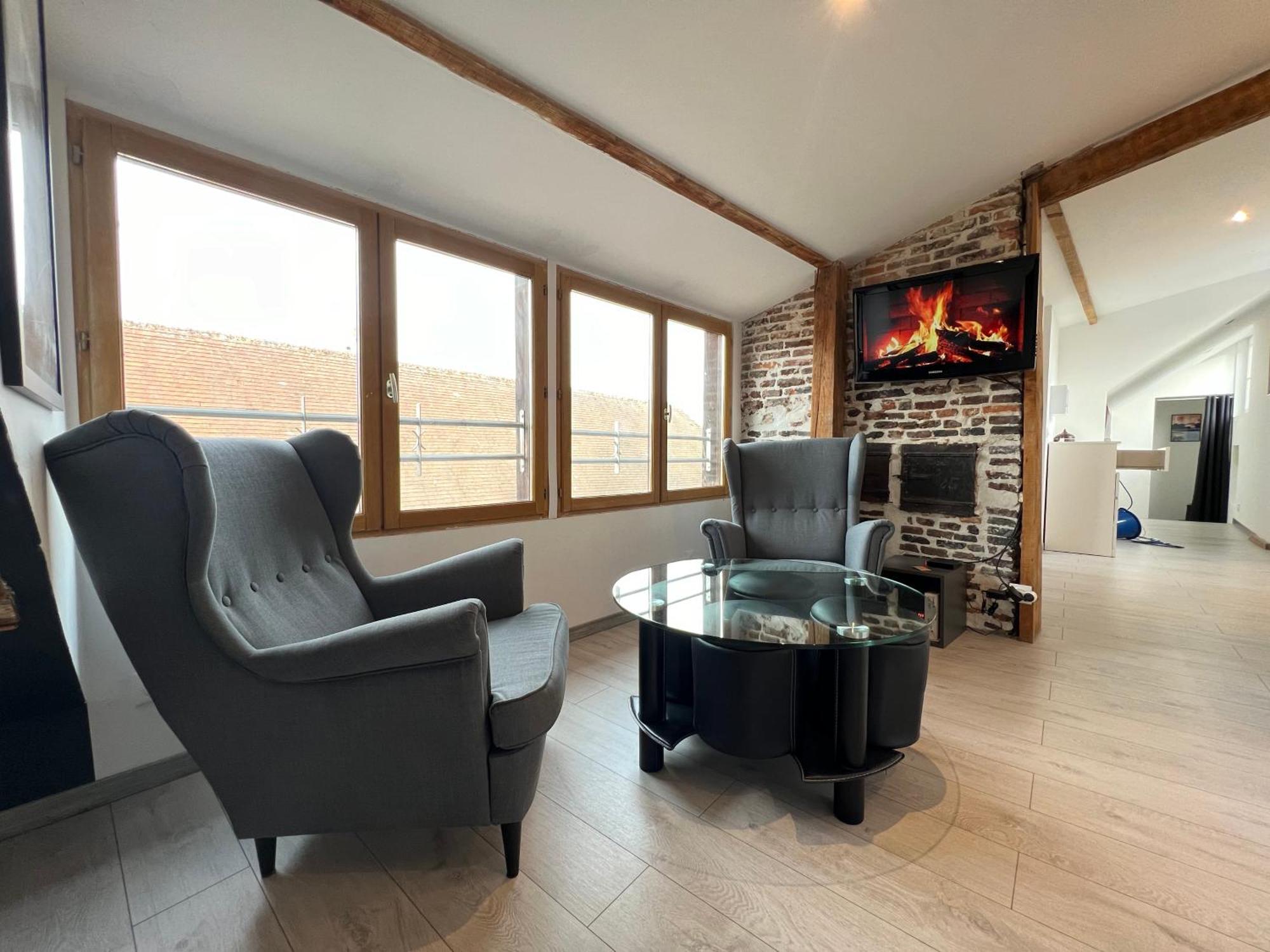 Bellevue Appartement Sous Les Toits Hypercentre Climatise Dole Luaran gambar